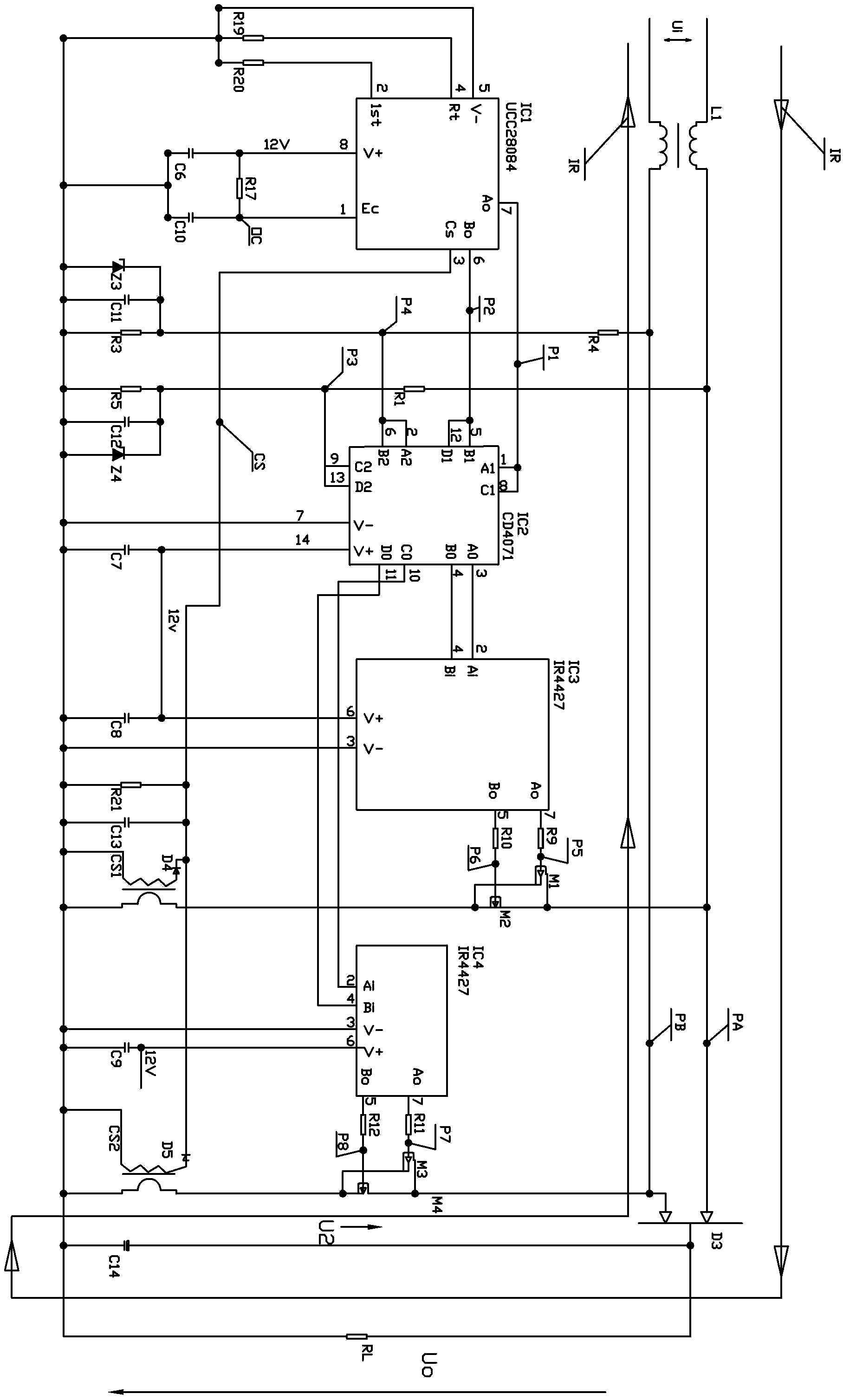 High-stable-output VMOS follow current conduction control circuit