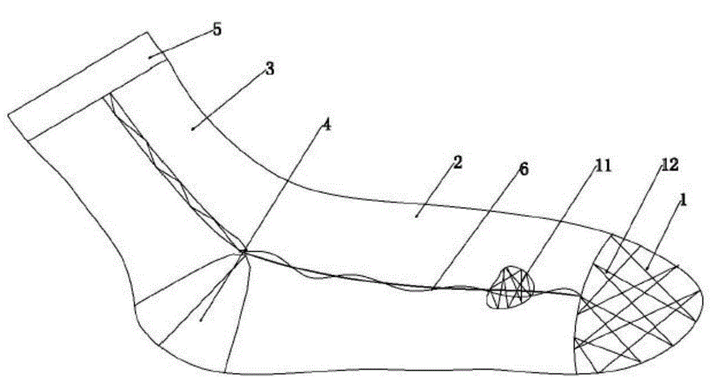 High-ramie-content sock and weaving method thereof