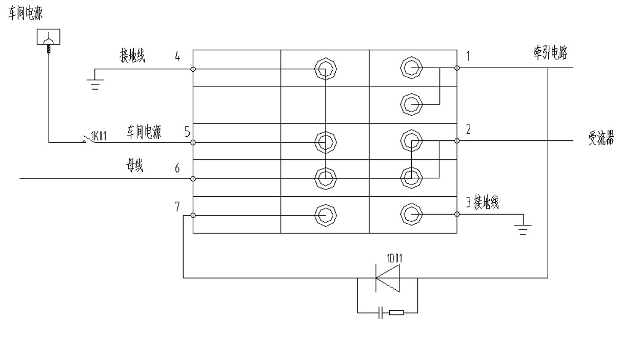 Conversion-drum three-position isolating mode and isolating switch