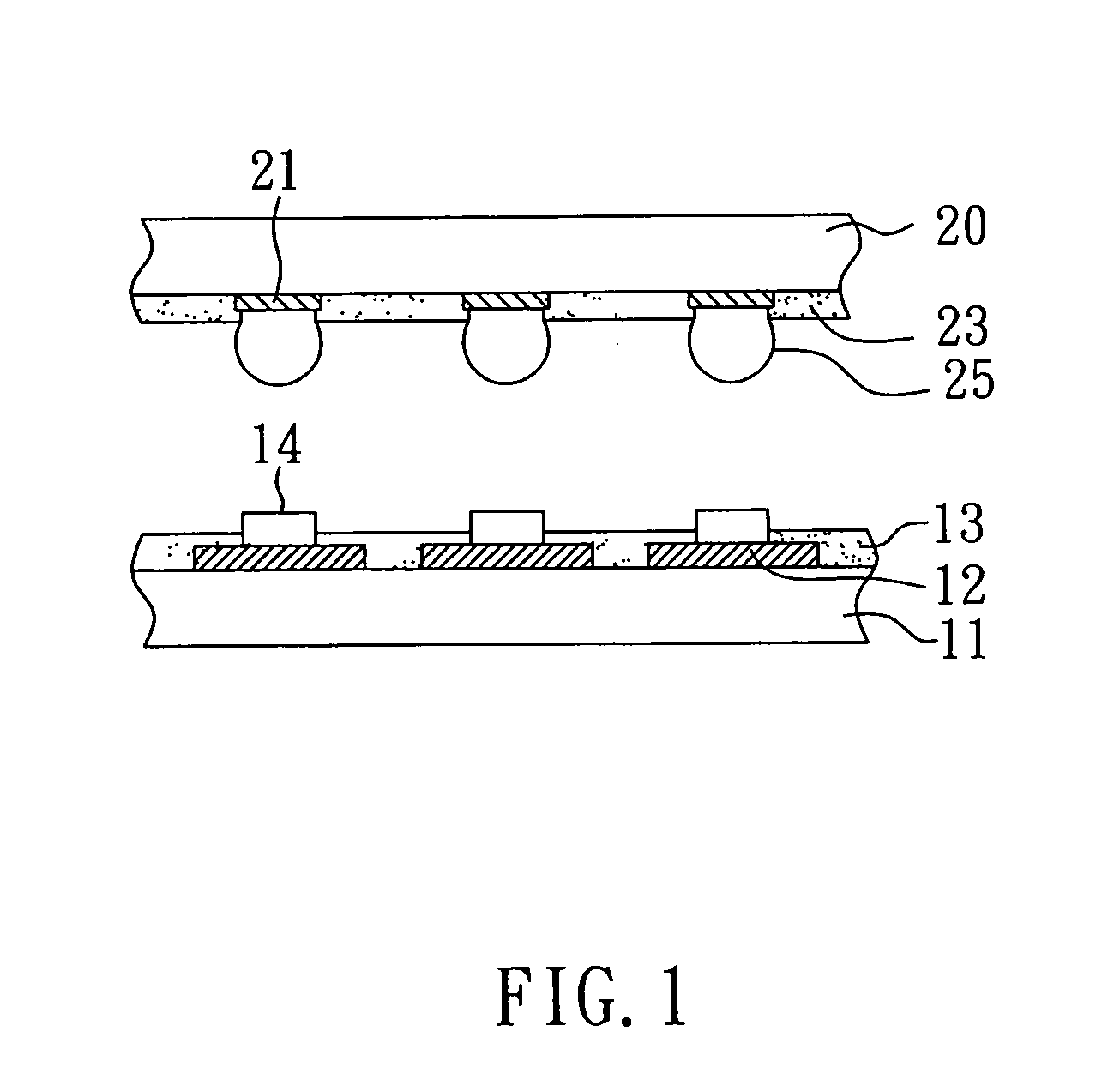 Flip-chip package structure, and the substrate and the chip thereof
