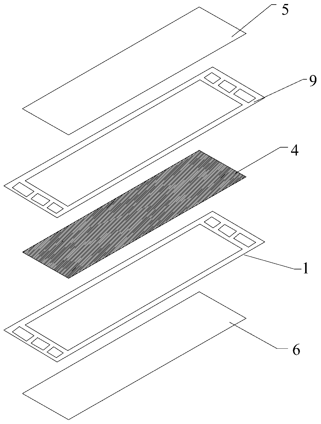 Membrane electrode packaging structure and packaging method