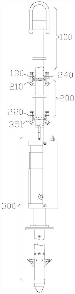 Control rod guide cylinder hoisting device and control rod guide cylinder hoisting method