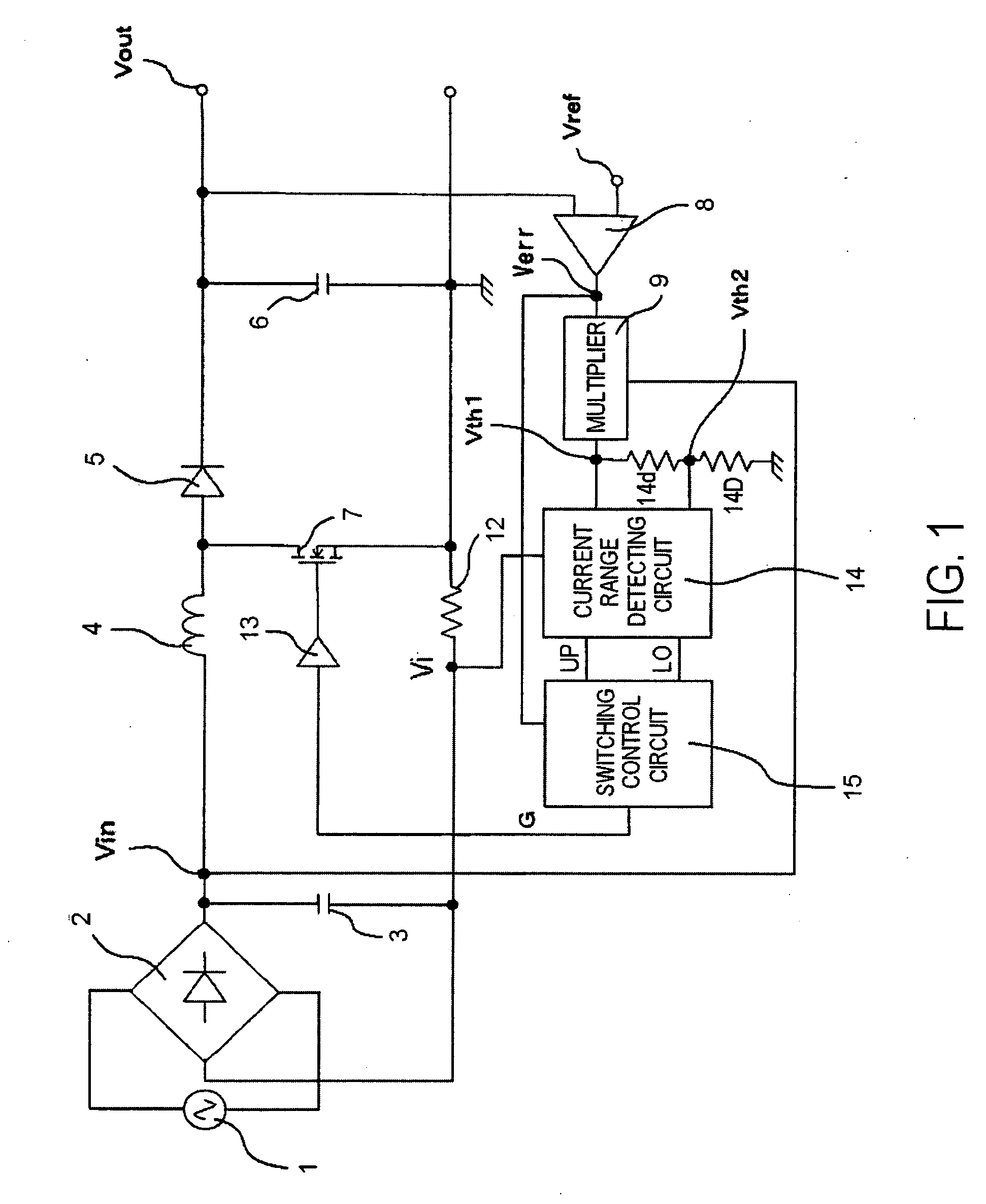 Switching power source system