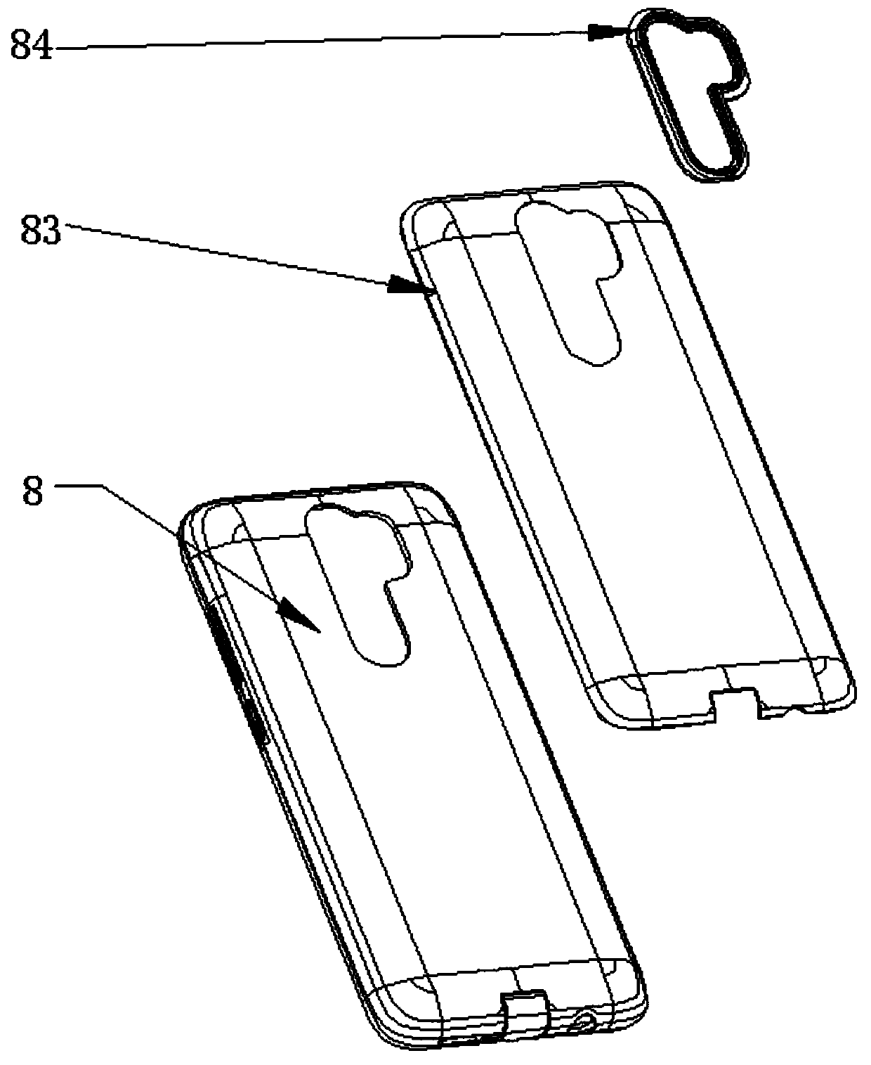 Mobile phone shell capable of being wirelessly charged