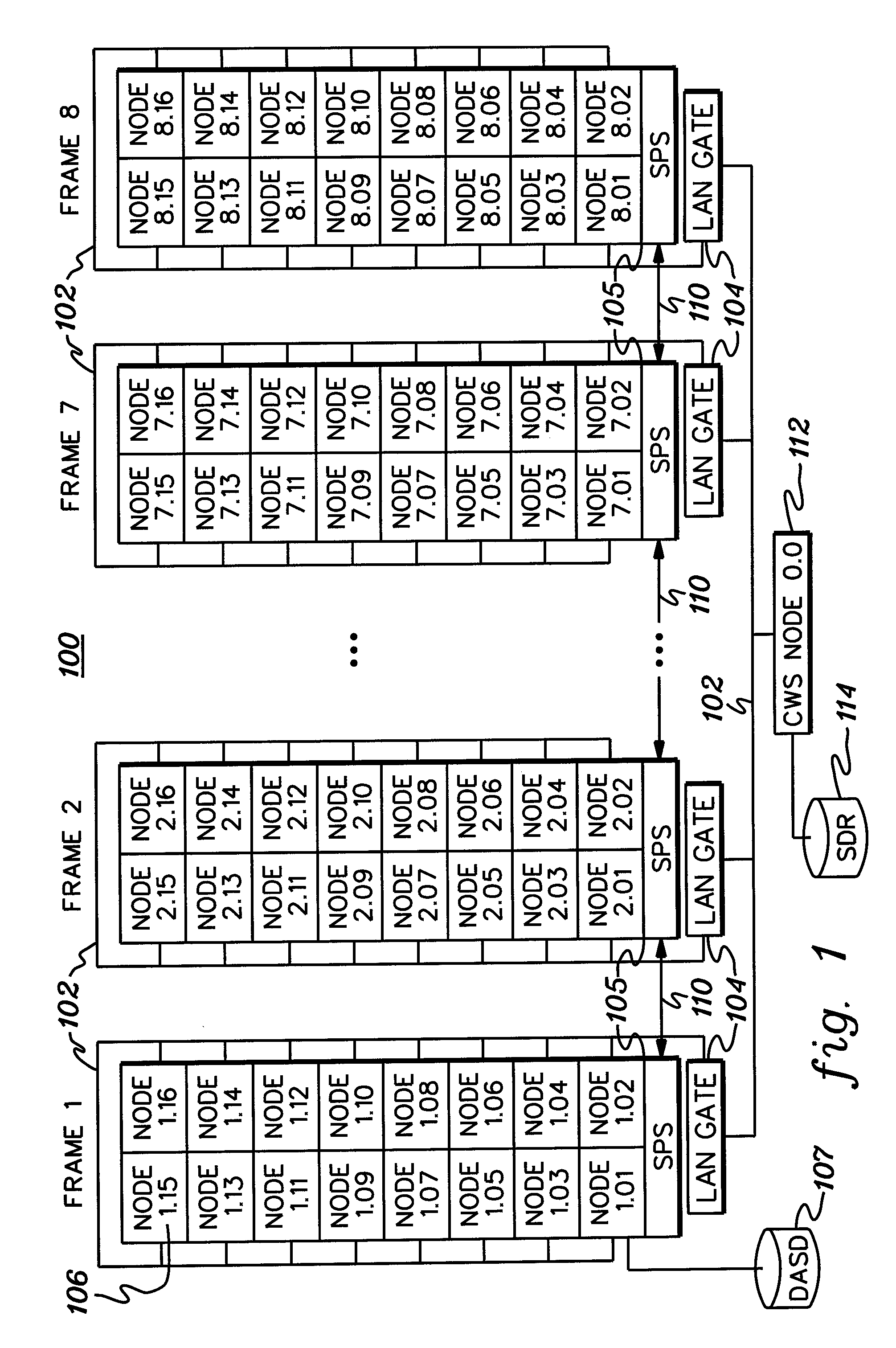 Technique for controlling selection of a write adapter from multiple adapters connected to a high speed switch