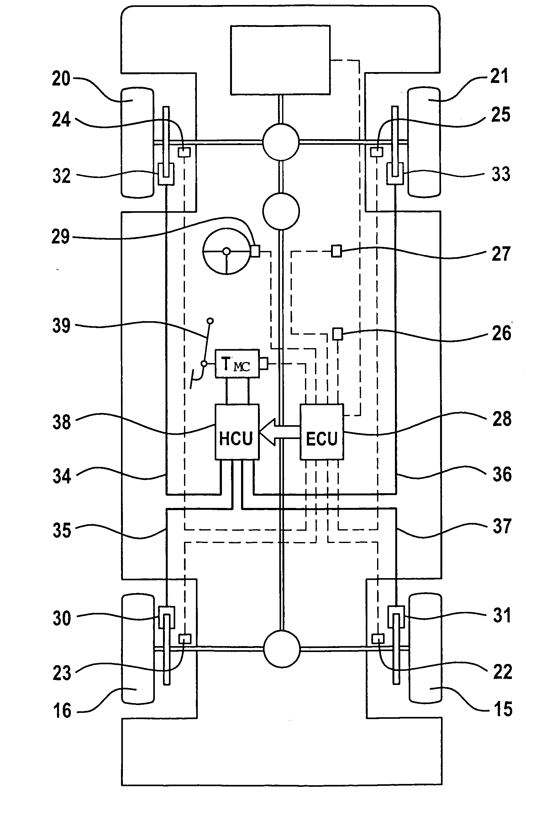 Method and device for stabilizing a vehicle combination