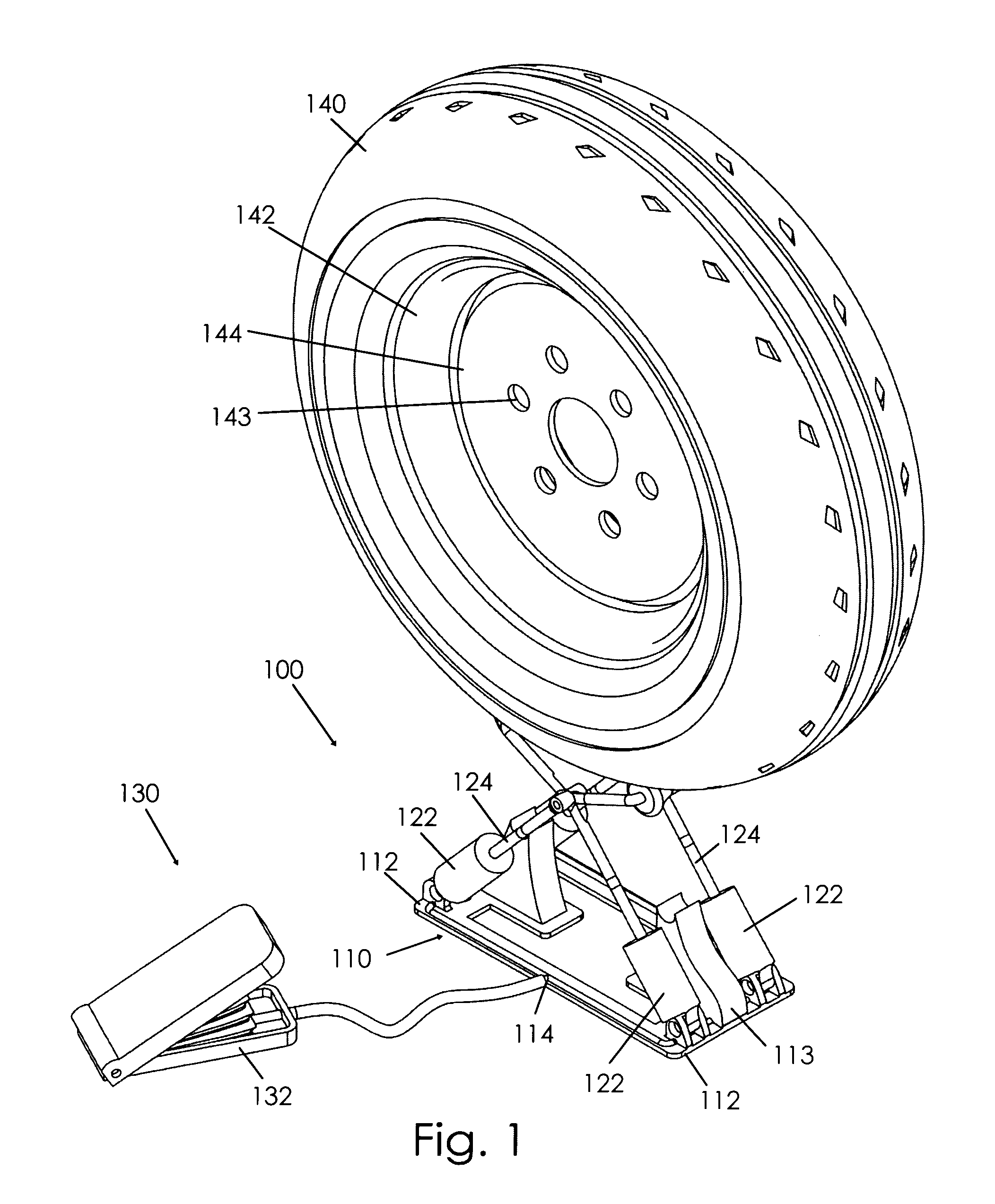 Portable tire and wheel lifting apparatus