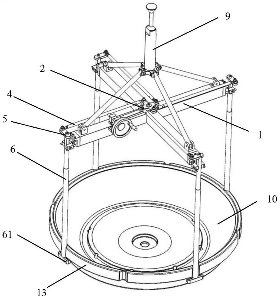 A semiconductor grade silicon single crystal furnace crucible lifting device and silicon single crystal furnace