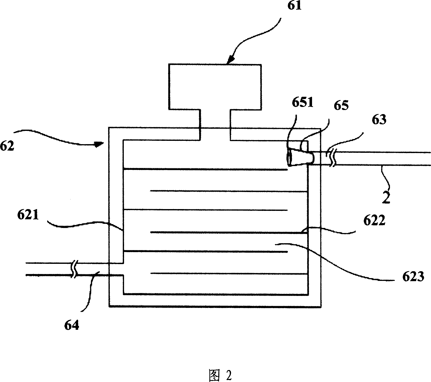 Pulse type ozone descaling method and device used for buildings water supply system