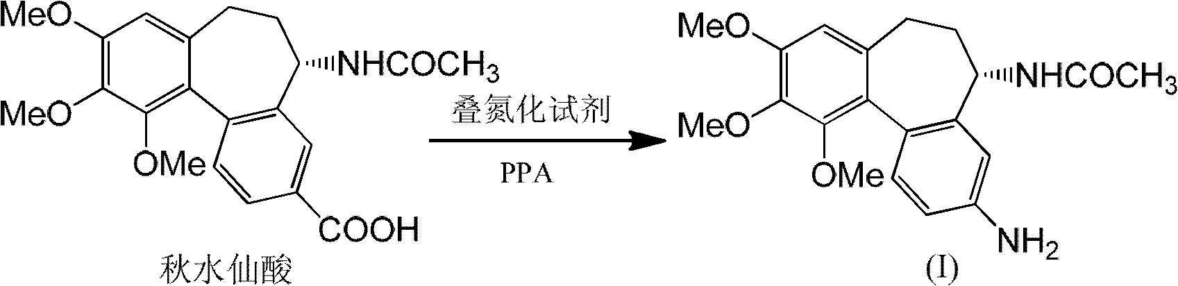 Method for preparing intermediate of colchicine derivatives