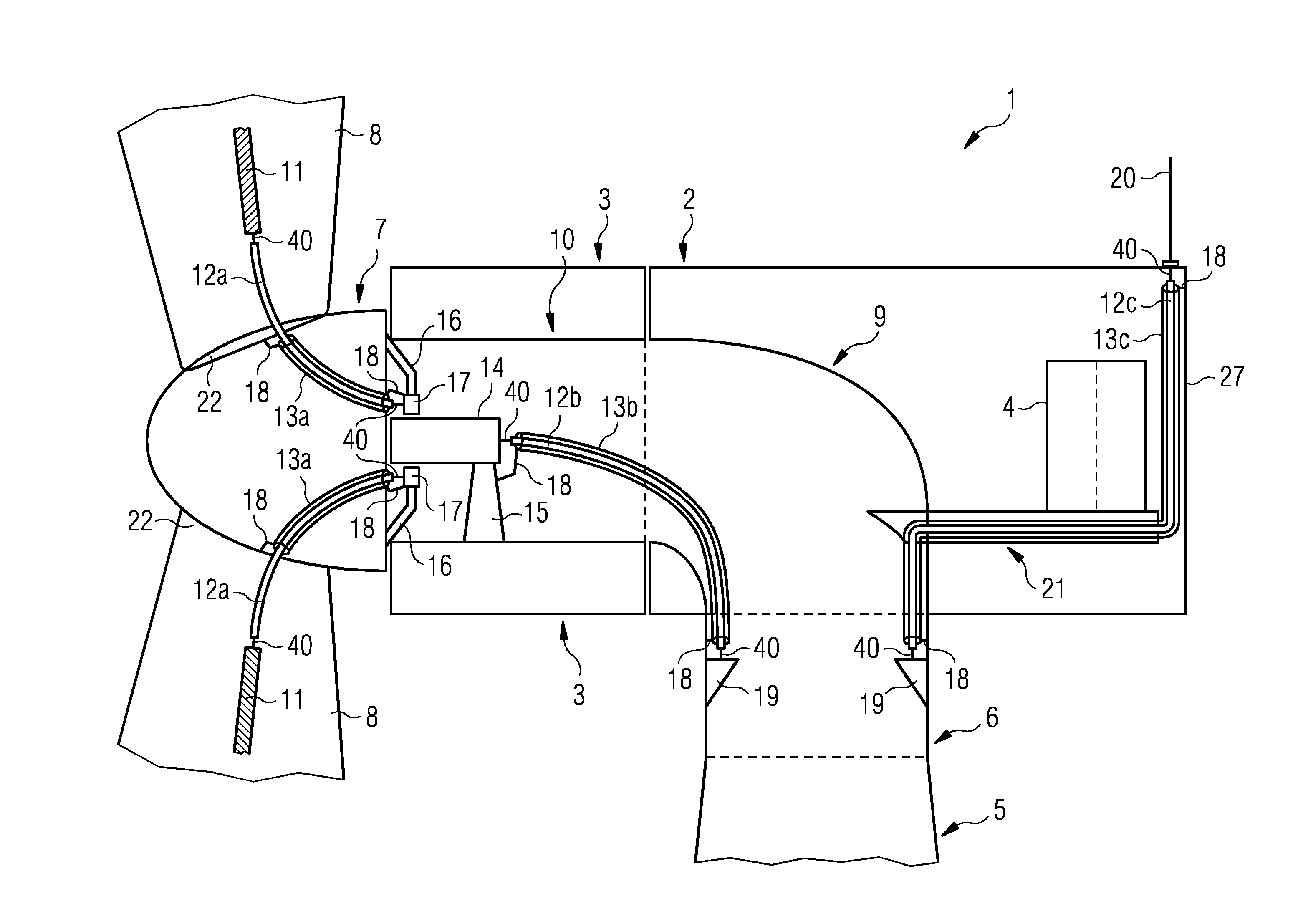 Lightning protection system for a wind turbine, wind turbine and method for protecting components of a wind turbine against lightning strikes