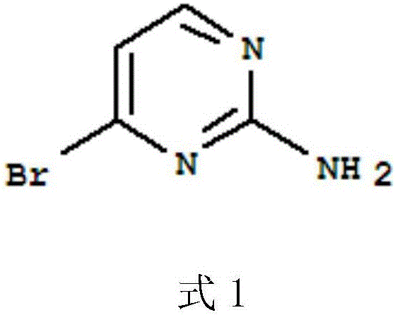 Preparation method of 2-amio-4-bromine pyrimidine