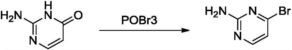 Preparation method of 2-amio-4-bromine pyrimidine