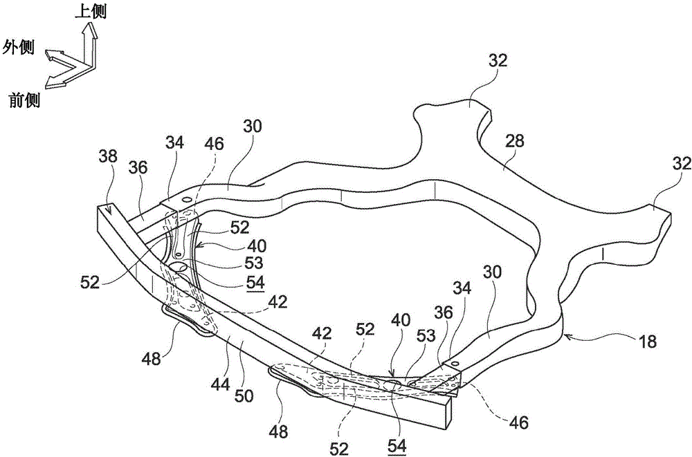 Vehicle front portion structure