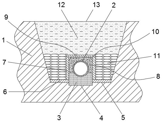 Deformation protection structure of underground pipeline and construction method