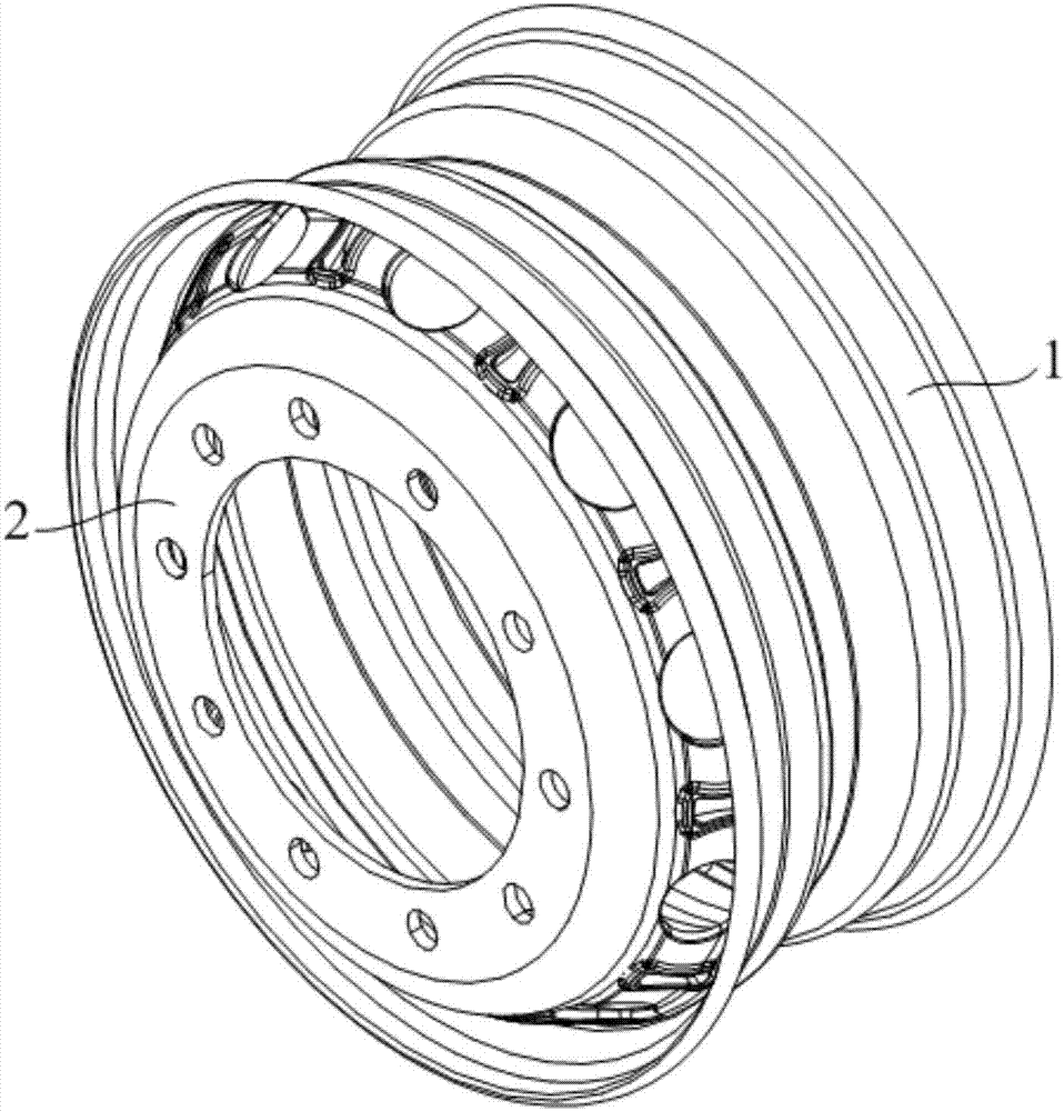 Lightweight wheel with flanging irregular hole spoke