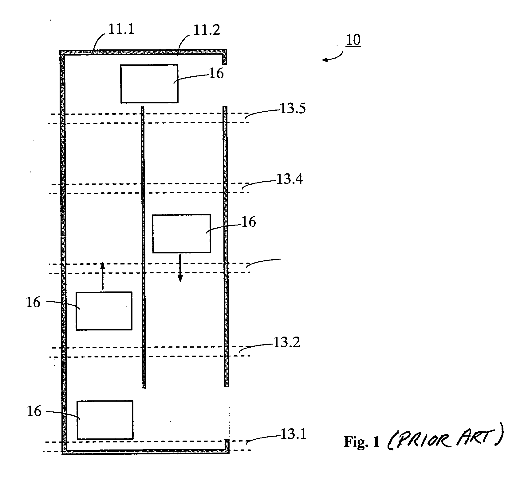 Elevator installation with at least three vertical elevator shafts arranged adjacent to one another and method for operating such a elevator shaft