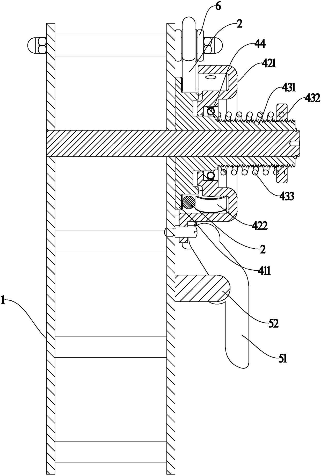 Axial compression slow descending device