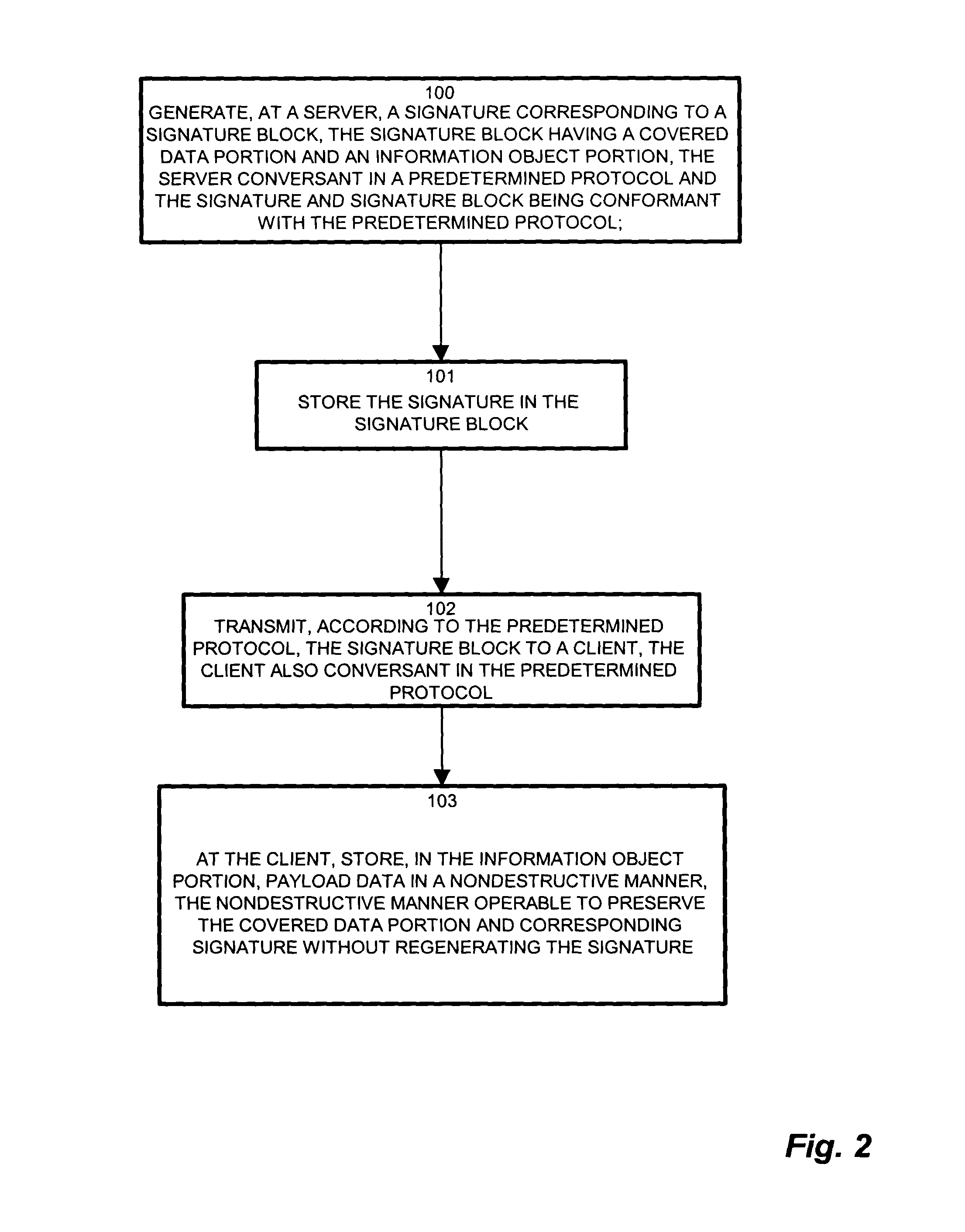 System and methods for using a signature protocol by a nonsigning client