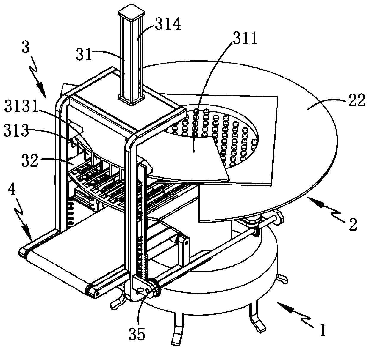 A composite desktop production device for plastic furniture and its process