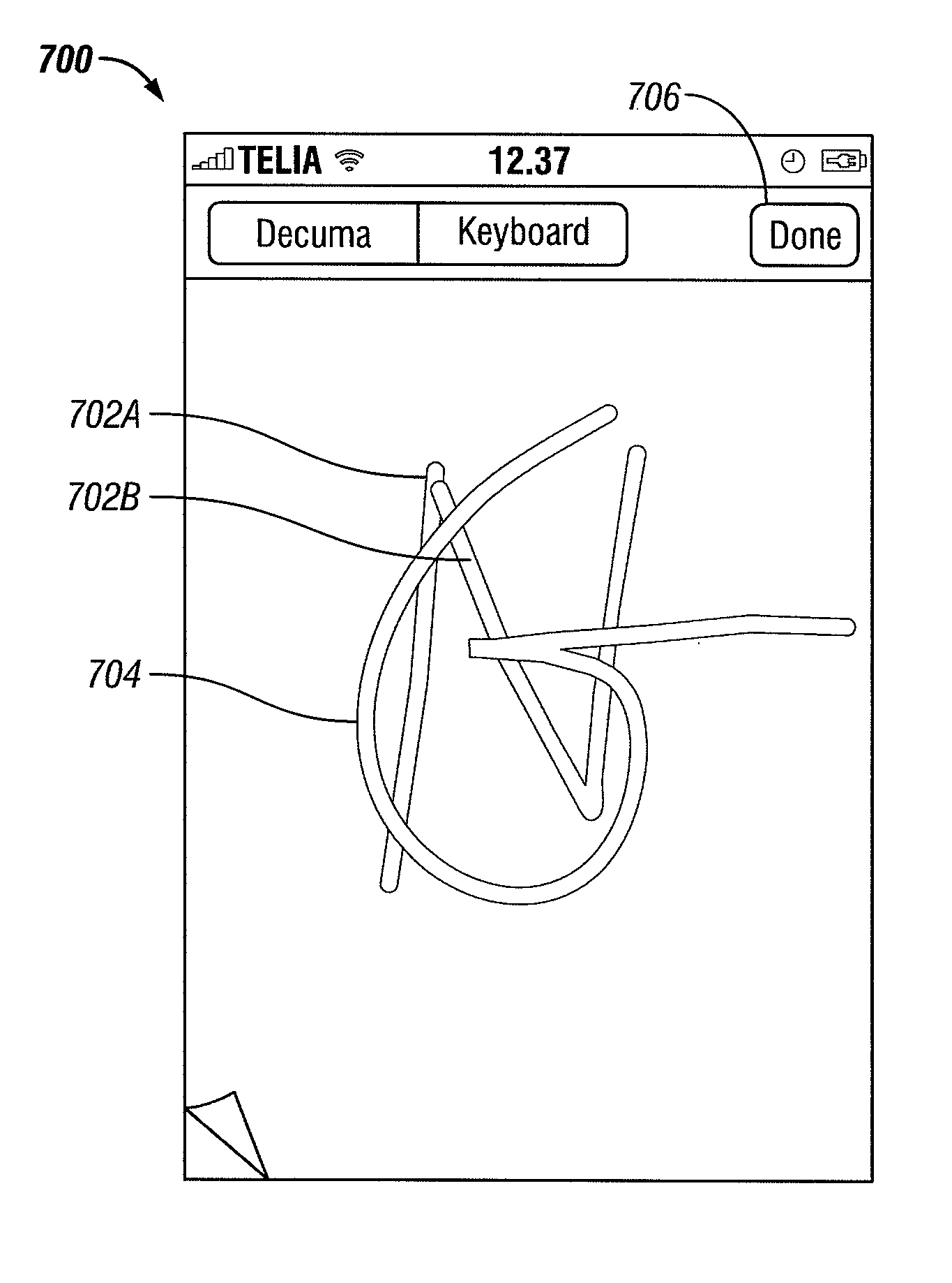 Method and apparatus for on-top writing