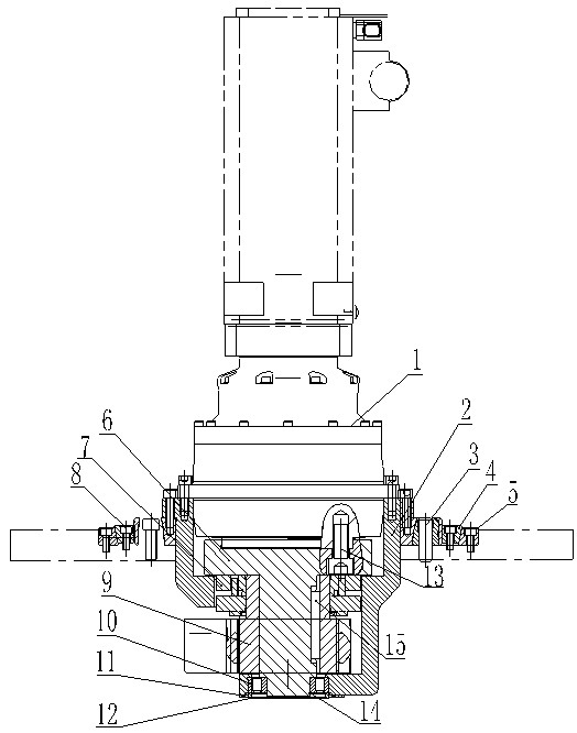 Gantry-travelling drive mechanism