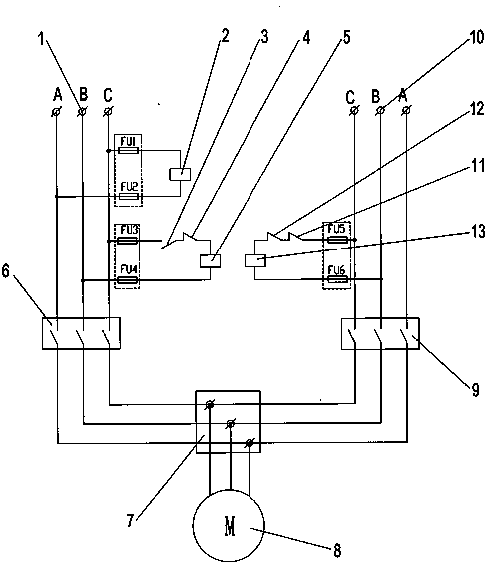 Automatic switching power supply circuit used in underground coal mine