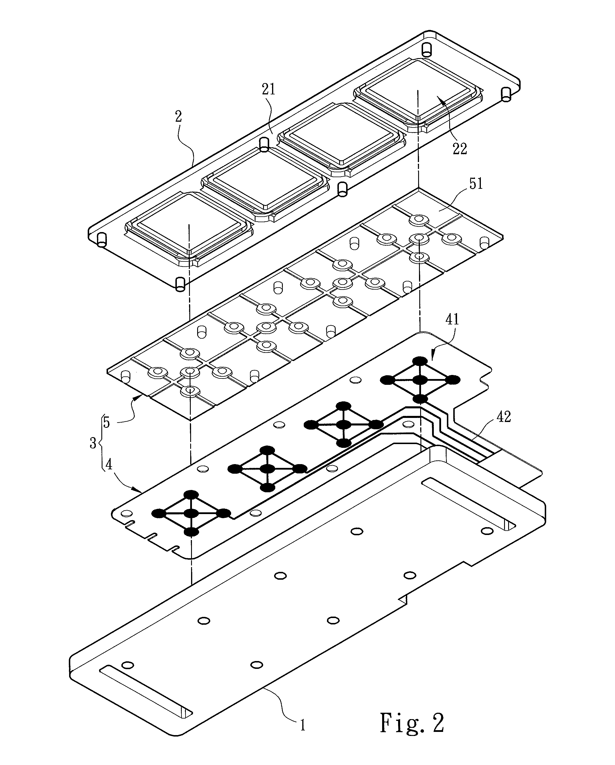 Keyboard equipped with multipoint press positions