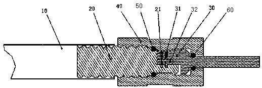 Detonator tail line connecting device and method