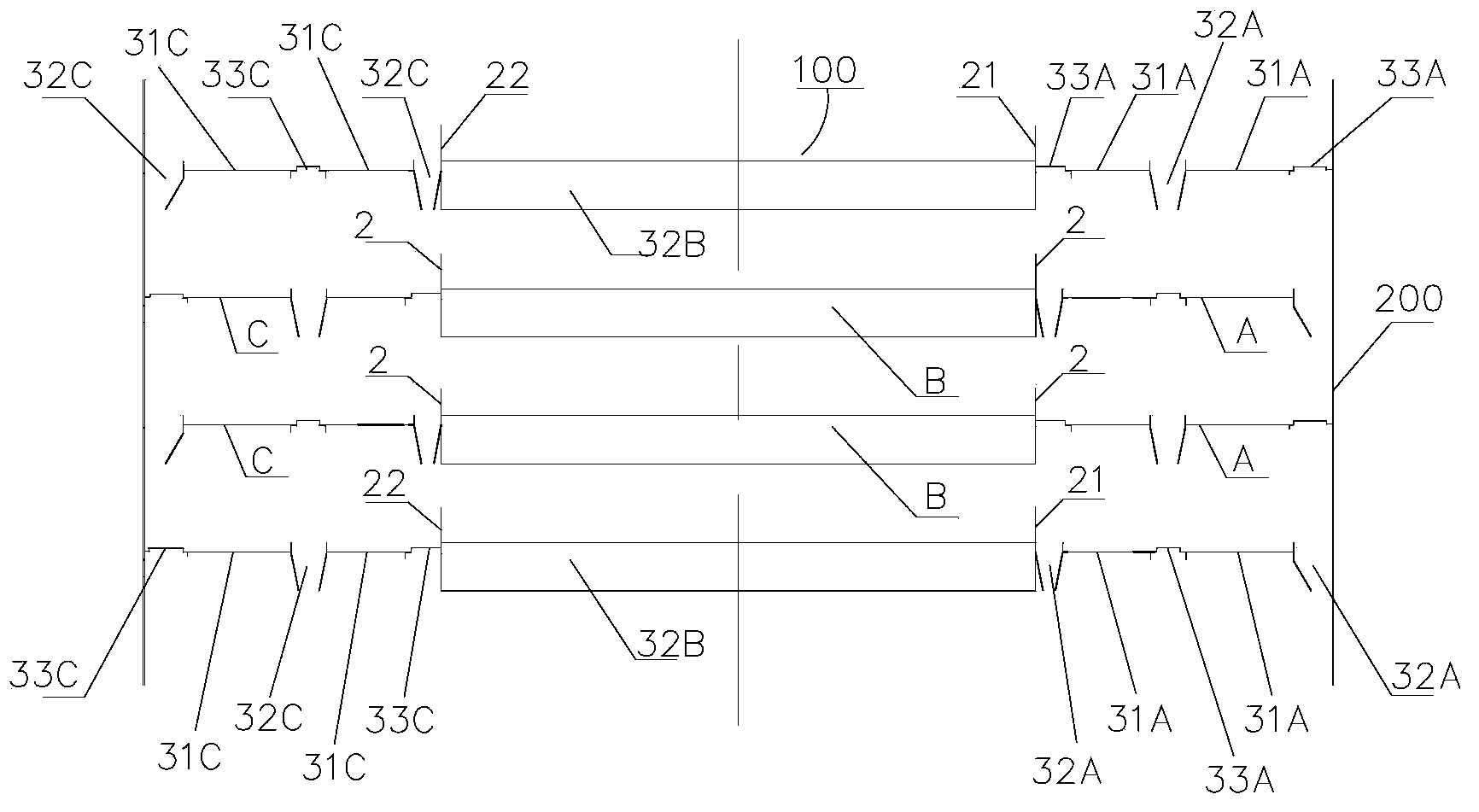 Multi-downcomer tower tray and plate tower provided with multi-downcomer tower tray