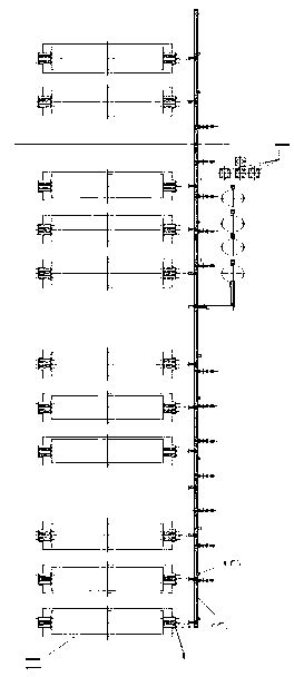 Equipment and tail gas treatment method for synchronously treating tail gas of multiple graphitization furnaces