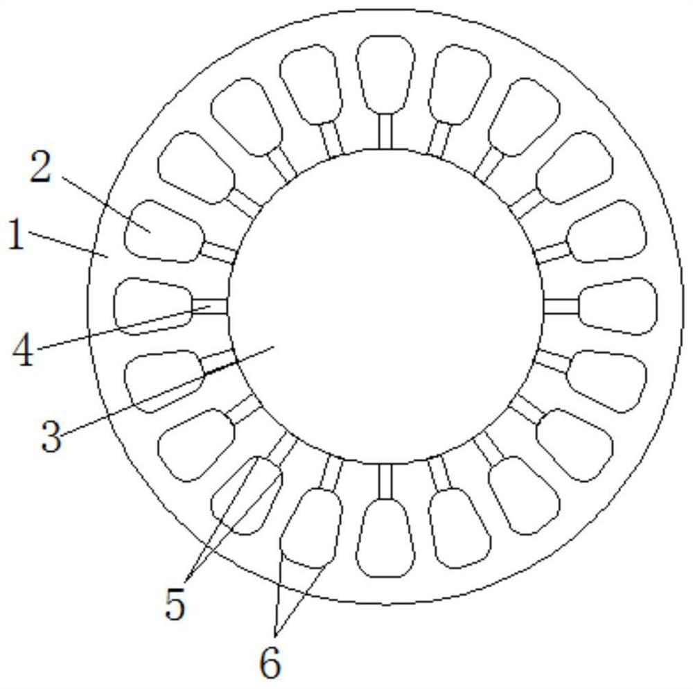 Wet stator piece for improving stability of wet stator motor