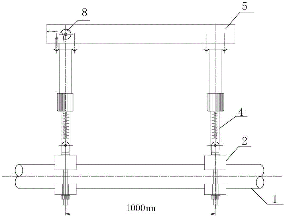Pipe gradient measuring instrument