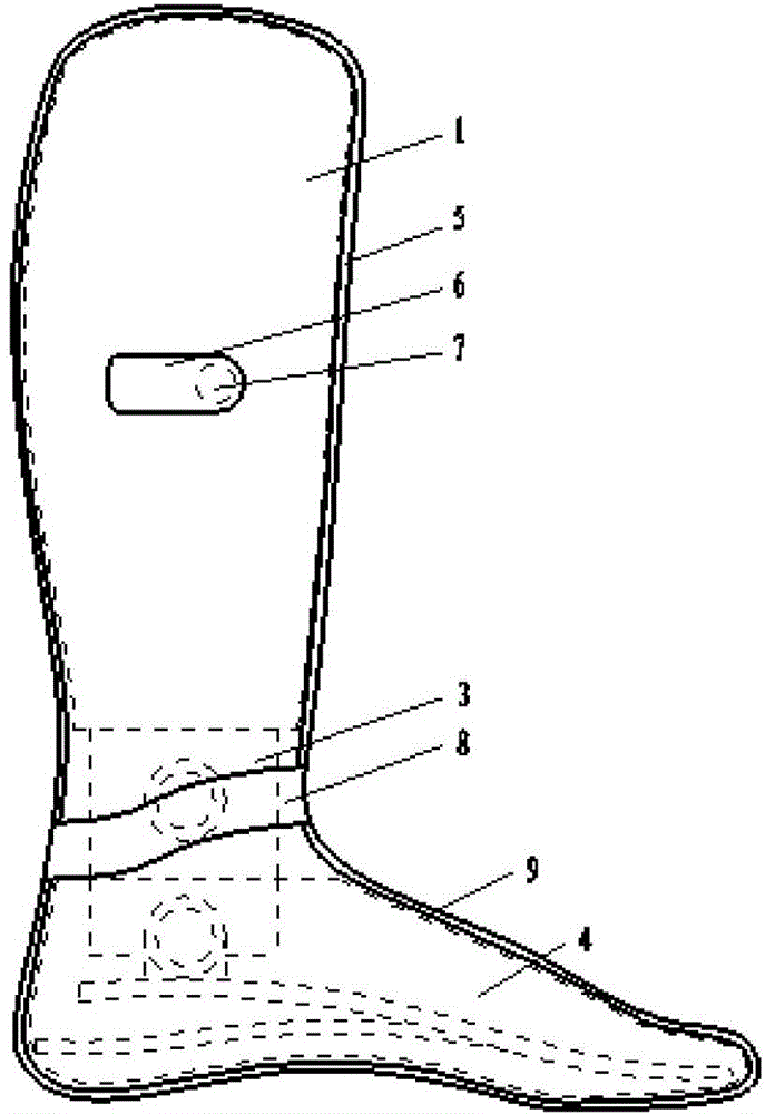 Waterproof and dustproof device for powered below-knee prosthesis and production method thereof