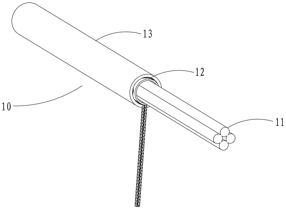 Processing device of shielding layer at end part of shielding cable