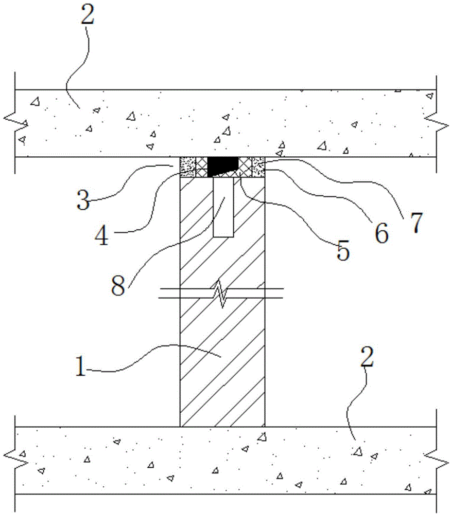 Method and structure for fixedly sealing seam between infill wall and beam or board