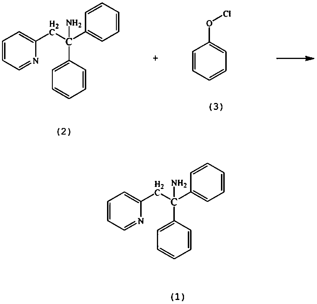 Synthesis method of perhexiline drug intermediate alpha-(2,2-diphenyl vinyl) pyridine