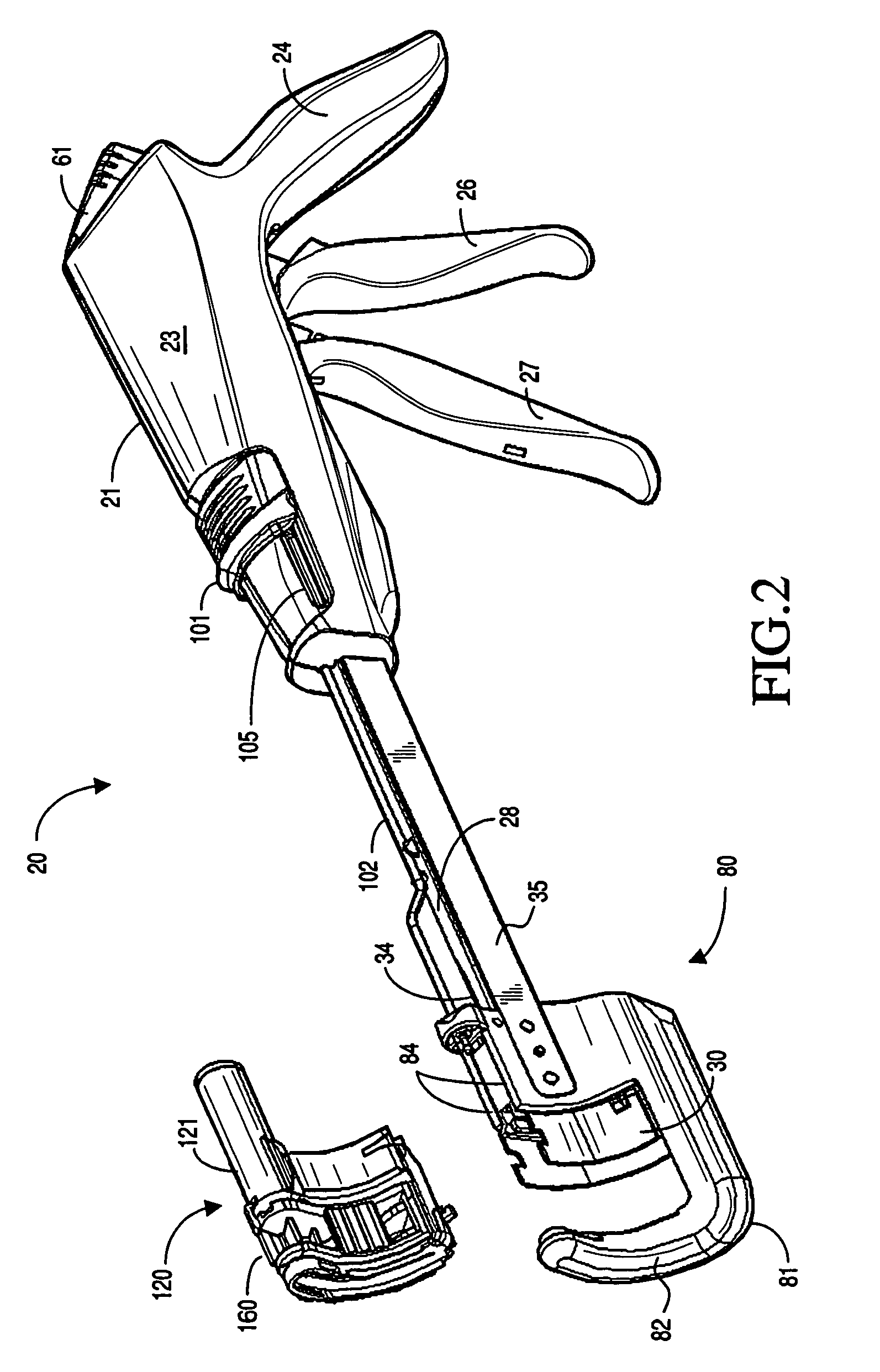 Cartridge retainer for a curved cutter stapler