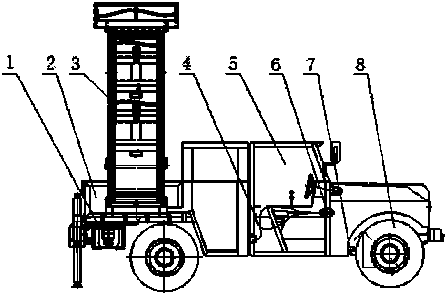 Underground maintenance vehicle for coal mine