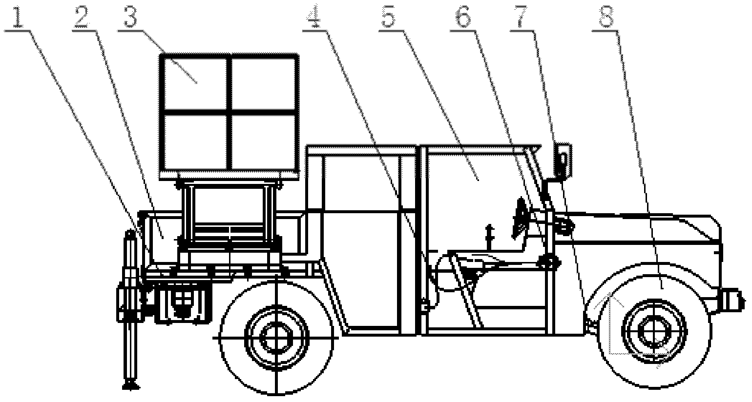 Underground maintenance vehicle for coal mine
