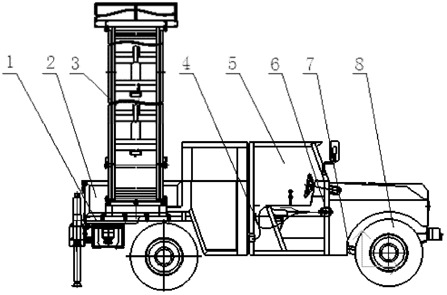 Underground maintenance vehicle for coal mine