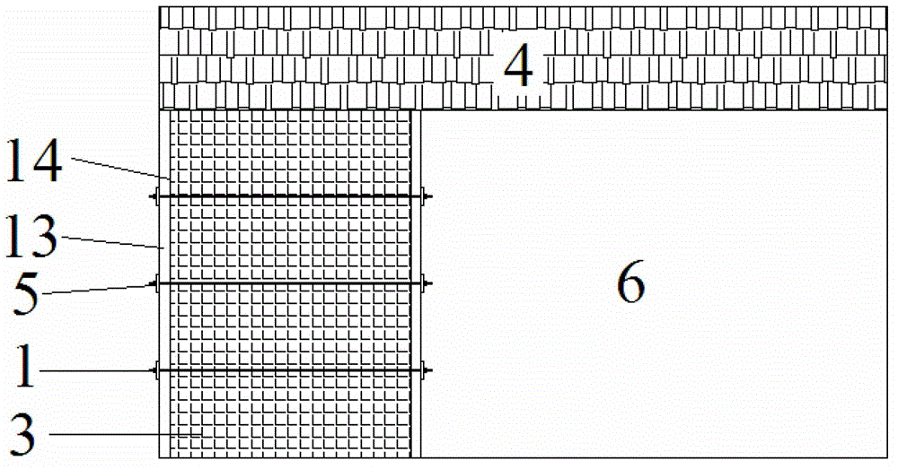 Active reinforced filling wall and construction method