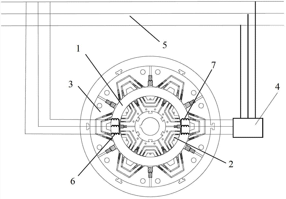 Stator double-winding AC motor with double-cage barrier rotor and its control method