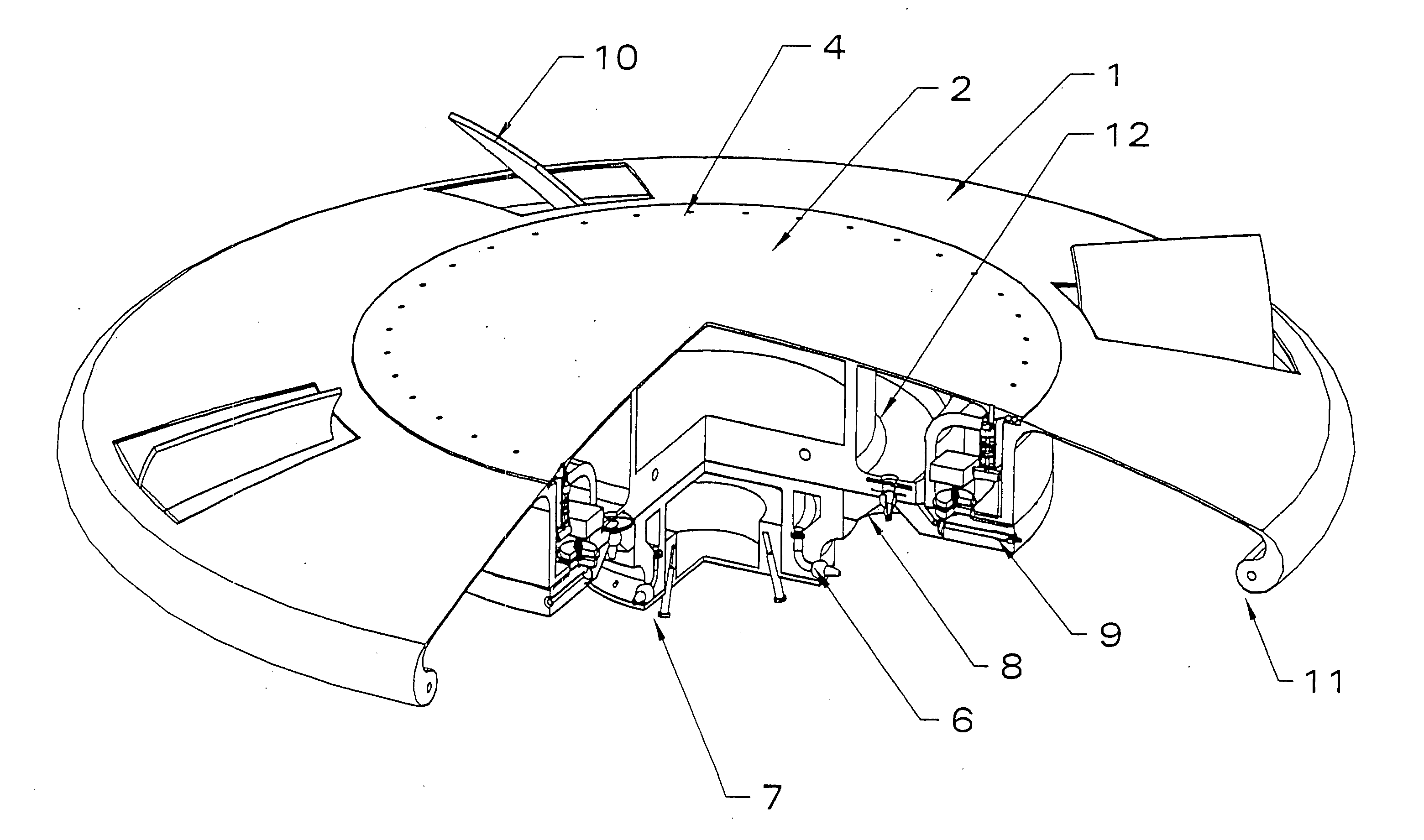 Saucer-shaped gyroscopically stabilized vertical take-off and landing aircraft