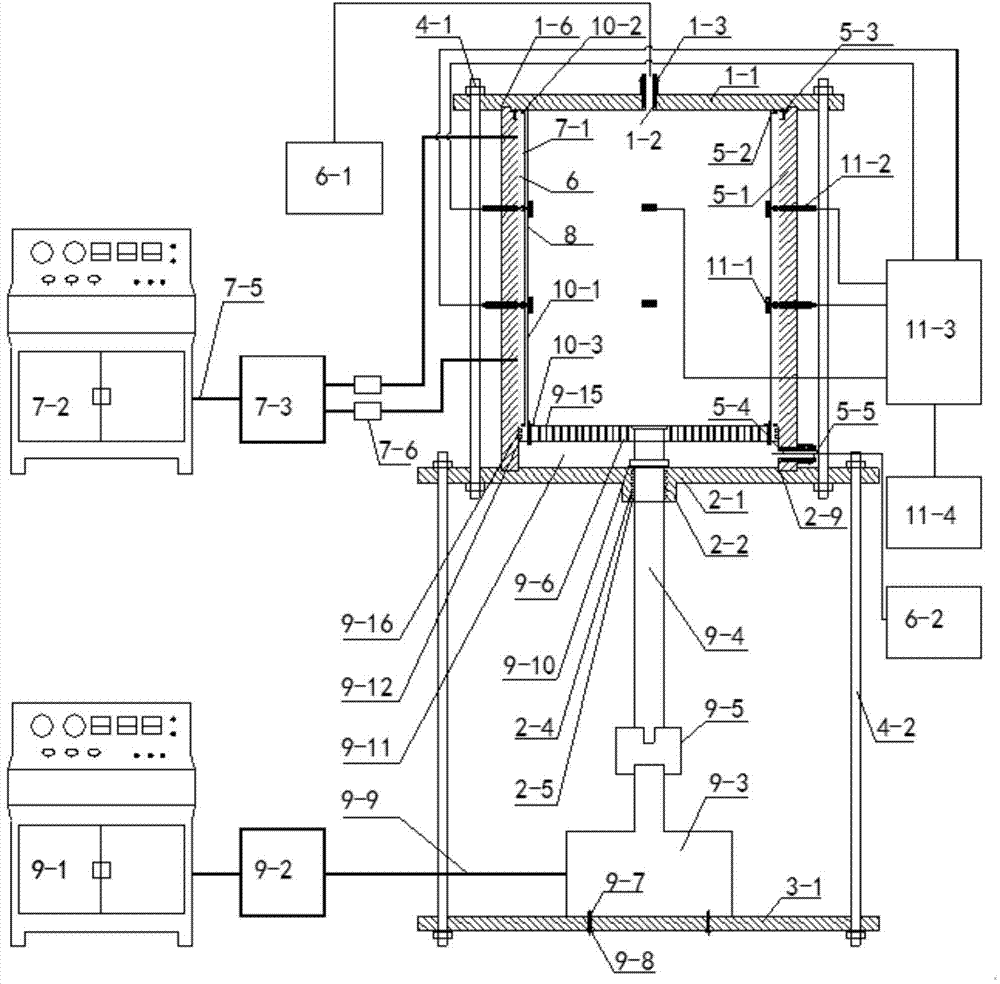 Three-dimensional grouting model test device and method
