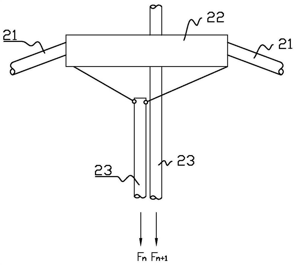 Inclined strut device for bridge tower column construction and mounting structure