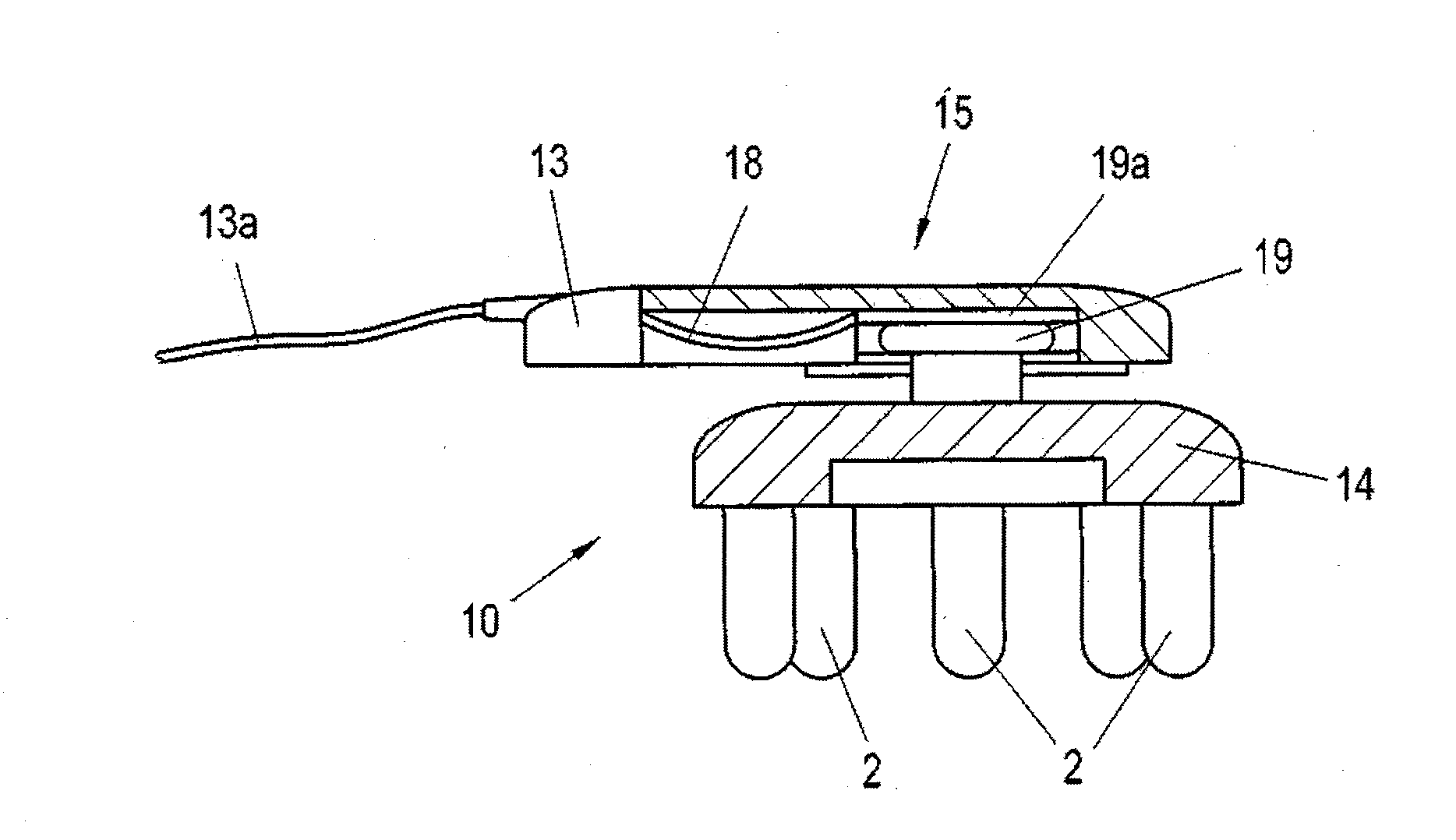 Device for applying electrode assemblies