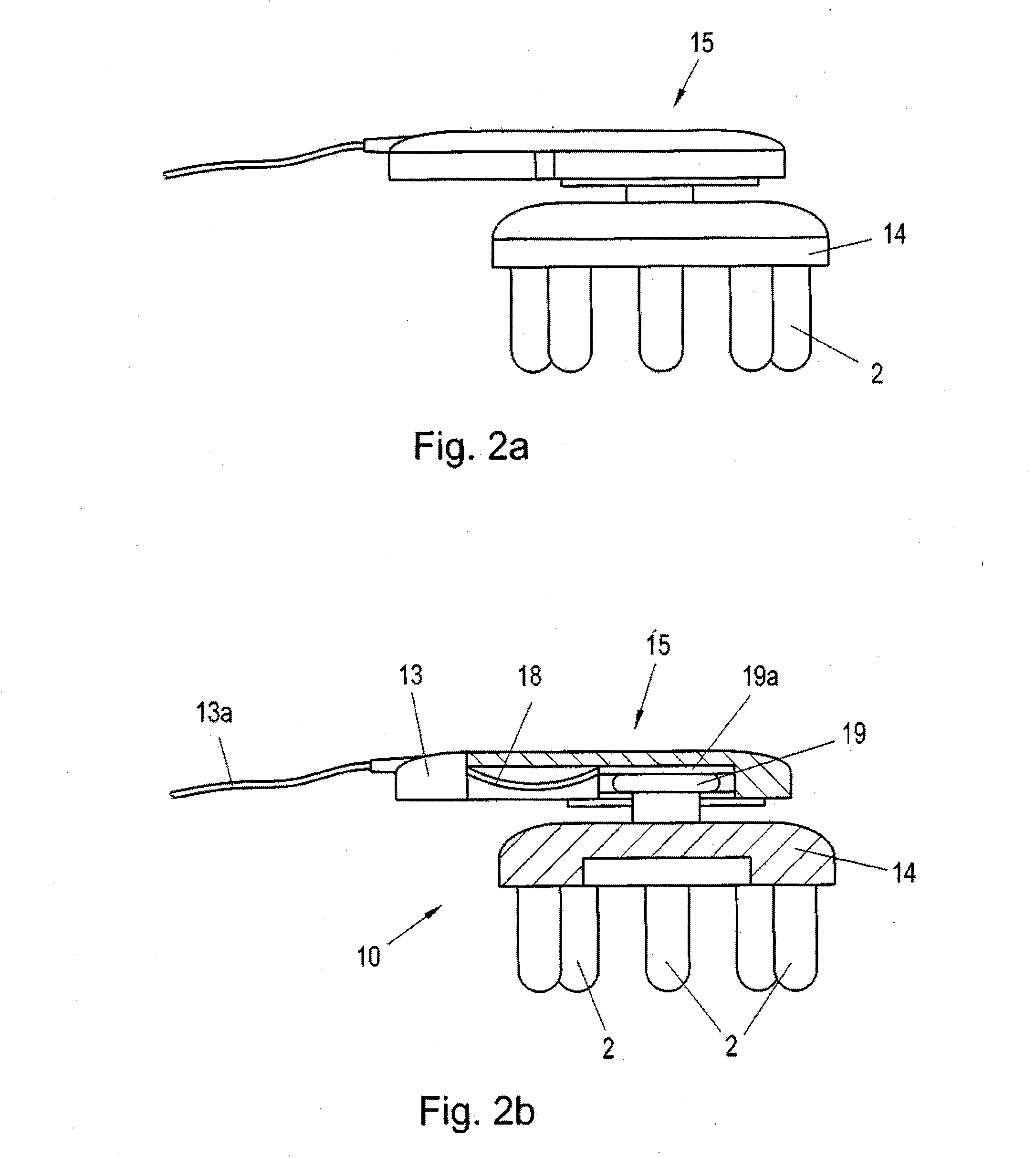 Device for applying electrode assemblies