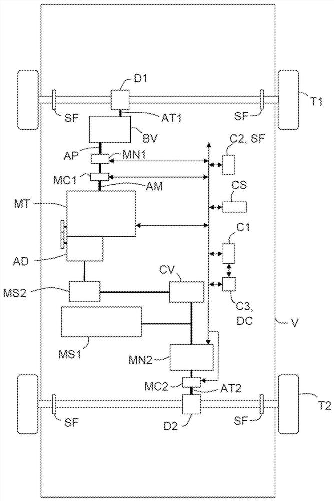 Method and device for controlling deceleration in a hybrid phase, for a self-driving vehicle and a non-combustion power unit