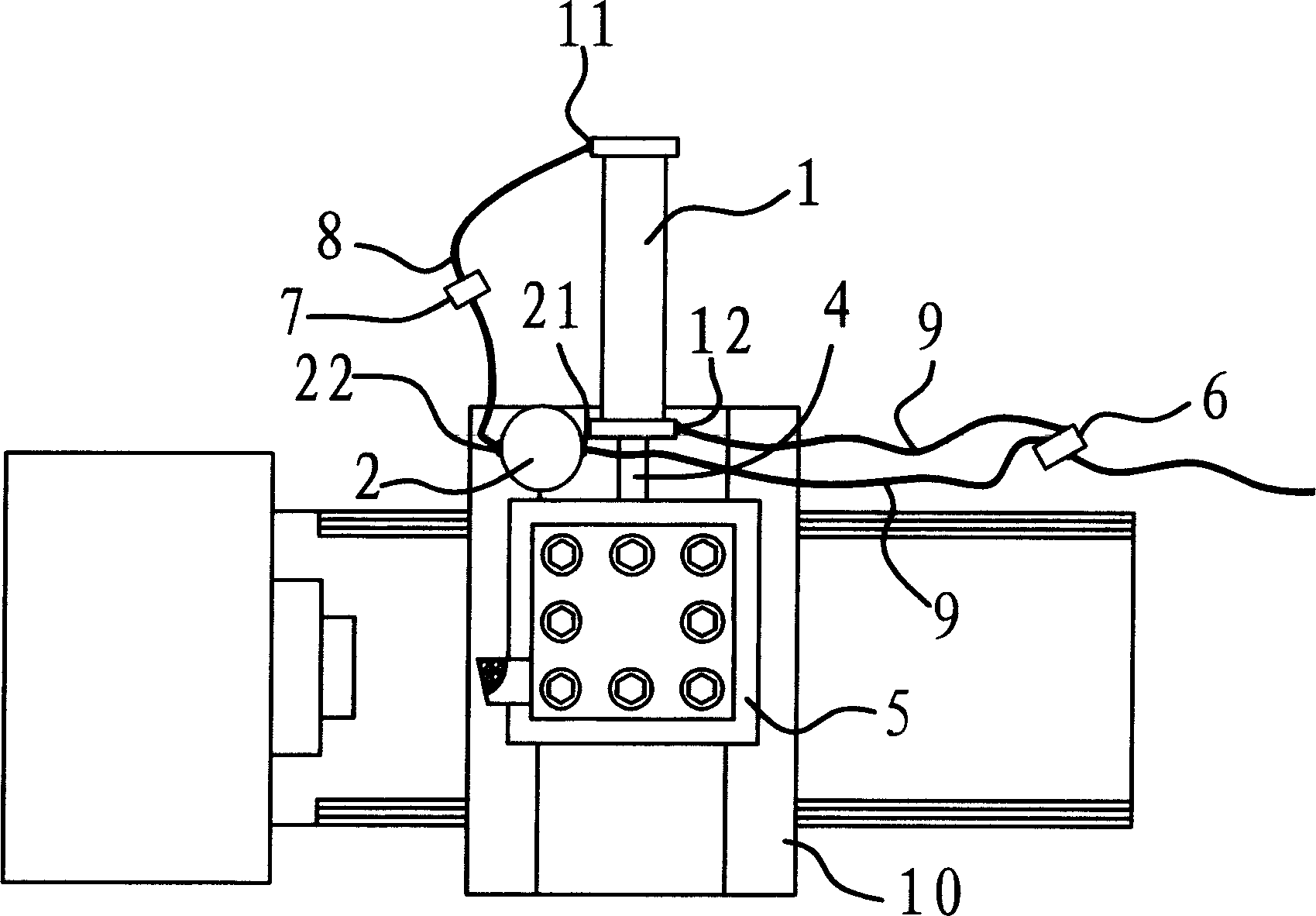 Carriage control device of instrument lathe